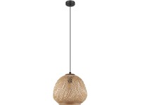 Eglo Pendelleuchte Dembleby E27 Schwarz-Natur Eglo Pendelleuchte Dembleby E27 Schwarz-Natur