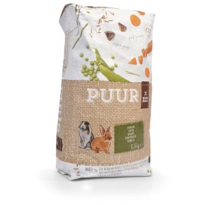 Witte Molen Puur mangime per conigli, sacco da 5,5 kg con verdure e illustrazione di coniglio.