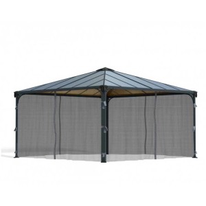Zanzariera per Palram Pavilion Palermo 4300, altezza 214 cm, lunghezza 436 cm. Protezione insetti per gazebo.