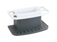 Wenko Spülbeckenorganizer Cosmo Grau-Weiss (HxBxT) 11 x 21 x 11,5 cm