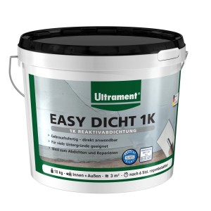 Secchio di sigillante reattivo Ultrament Easy Dicht 1K, pronto all'uso per interni ed esterni.