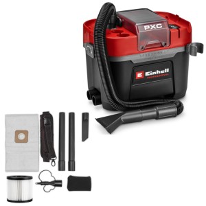 Einhell TP-VC 18/10 Li BL L-Solo aspirateur eau et poussière sans fil (rouge-noir) avec accessoires.