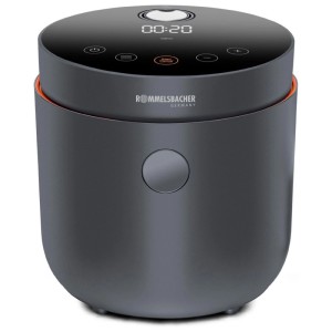 Rommelsbacher Risa MRK 500 cuiseur à riz multifonction graphite avec écran digital et panneau tactile.