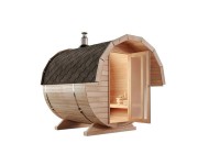 FinnTherm Fasssauna Samantha Naturbelassen Ø 215 cm x T 240 cm