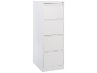 Beliani Armadio ufficio Barite metallo Bianco (HxLxP) 133 x 45 x 62 cm