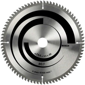 Lama per sega circolare Bosch Professional Multi Material, Ø 254 mm, 80 denti per tagli precisi.