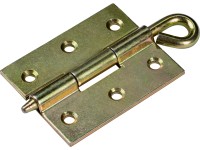 Scharnier mit losem Stift und Öse verzinkt Gelb 70 x 55 mm Scharnier mit losem Stift und Öse verzinkt Gelb 70 x 55 mm