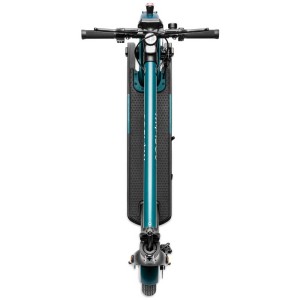SoFlow E-Scooter SO4 Pro in Petrol-Schwarz, Ansicht von oben. Wendiger E-Roller für die Stadt.