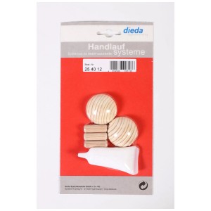 Dieda Endkappen für Holzhandlauf Fichte Ø 40 mm / 2 Stk.