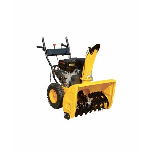 Fraise à neige à essence SF-5.5 jaune avec largeur de déblaiement de 56 cm et éjection noire