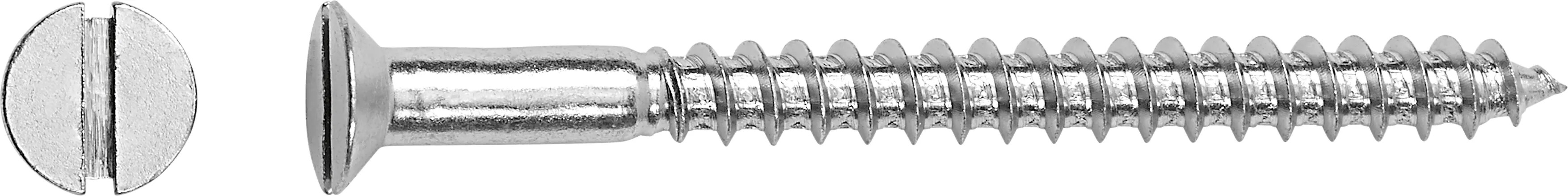 Prime-Line 20 Stück Holzschraube Flachkopf Kreuzschlitz #8x5,1cm Massiv Messing 9035337