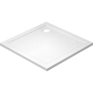 Receveur de douche carré blanc baliv DW-90.110E en acrylique aspect pierre, 90x90 cm.