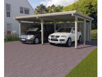 Weka Flachdach-Doppelcarport 618 Gr. 1 mit Trapezblech