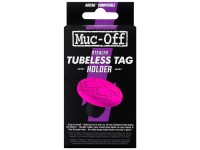 Muc-Off Tubeless Secure Tag Holder Schwarz-Pink