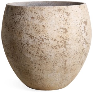 Fioriera Gartec Liguria rotonda beige, Ø 55 cm, in cemento e polvere di pietra per esterni.