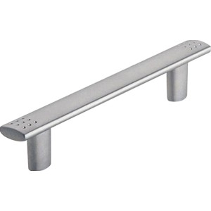 Maniglia per mobili 1313, cromo opaco, metallo, interasse 96 mm.