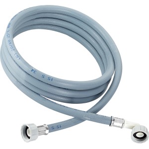 Tuyau d'arrivée d'eau gris de 3 m pour lave-linge et lave-vaisselle avec raccord G 3/4.