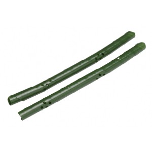Deux protections d'arbres vertes (60cm) pour protéger les jeunes arbres des parasites.