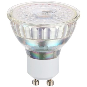 Lampadina LED Eglo GU10 trasparente, 2.5W, 450lm. Lampada LED a risparmio energetico con luce bianca calda.