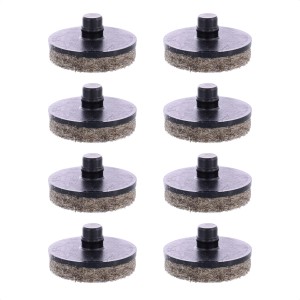 Lot de 8 patins pour meubles Wagner QuickClick Smart Ultrasoft, marron, Ø 20 mm.