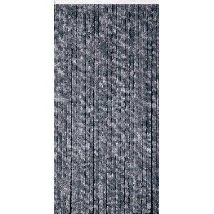 Rideau de porte Flauschi argent-gris, 100x200 cm, en fils de chenille moelleux.