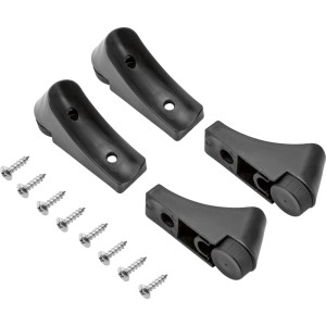 Set di piedini per mobili da balcone, 4 pezzi in plastica con viti.