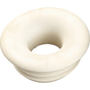 Raccord de tuyau de chasse d'eau blanc en caoutchouc, diamètre 28-32 mm x 48 mm, pour connecter le tuyau de chasse d'eau et les toilettes.