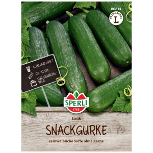Graines de concombre snack Sperli Iznik F1, 5 plants. Idéal pour pots et serres.