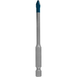 Punta per piastrelle Bosch Expert Hex-9, 5 mm, blu-argento, per ceramica dura.