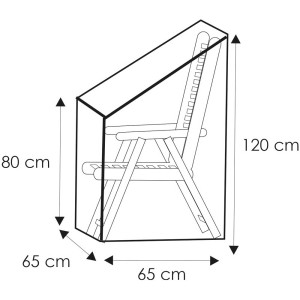 Copertura trasparente in PE per sedie impilabili/relax, dimensioni ca. 65x65x120/80cm.