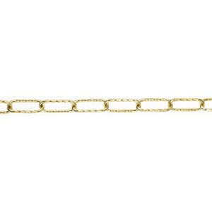 Zierkette aus Messing, gehämmert, Ø 3,5 mm, Meterware für Bootstechnik.