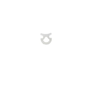 Ganci per tende bianchi con traversa per profili Maxi, 50 pezzi per binari per tende.