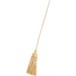 Balai de riz pour enfants avec manche en bois (99 cm).