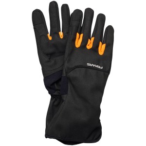 Fiskars Strauchpflegehandschuh aus Kunstleder, Größe 8, ideal für Gartenarbeiten.