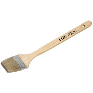 Pennello per facciate, larghezza 75 mm, con manico in legno chiaro e setole cinesi per lavori di facciata.