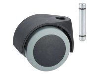 Doerner + Helmer Parkett-Doppelrolle TPE Schwarz-Grau Ø 5 cm / Höhe 6 cm