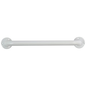 Barre d'appui MSV en acier blanc, 30 cm, pour plus de sécurité dans la salle de bain.