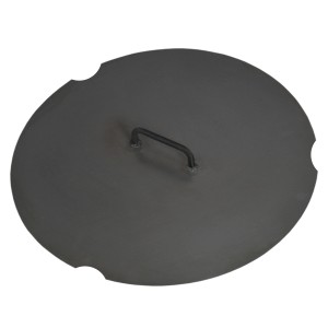Couvercle noir CookKing pour braséro, Ø 82 cm, en acier robuste.