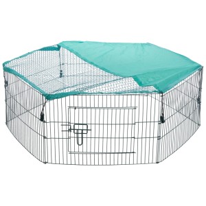 Parc extérieur Trixie Natura pour jeunes animaux, Ø 116cm, avec filet de protection.