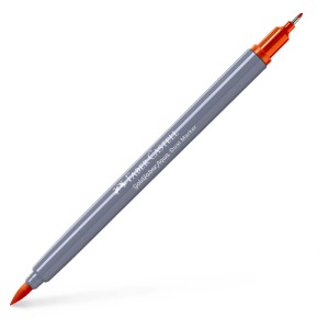 Feutre double Faber-Castell Goldfaber Aqua Terracotta : pointe pinceau et pointe fine.