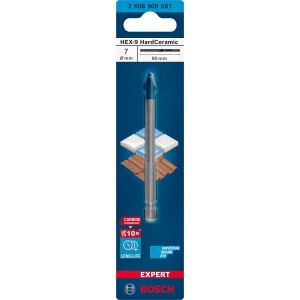 Punta per ceramica dura Bosch Expert Hex-9, 7mm, per piastrelle