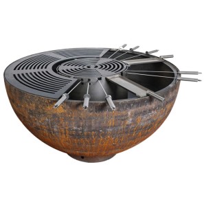 Mr. Grill Braciere Rusty in metallo Marrone Ø 100 x 53,5 cm