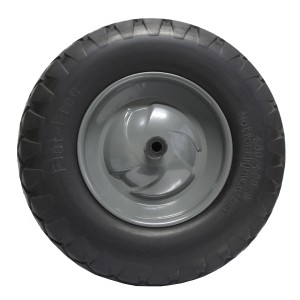 Ruota pneumatica Haemmerlin per carriola, Ø 380mm, con cuscinetto a strisciamento e profilo superiore.