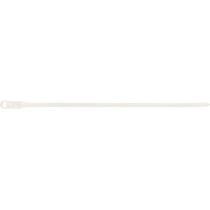 Serre-câble blanc 200 mm avec œillet de fixation, 100 pièces