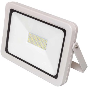 Luminoso faro da lavoro a LED grigio da 30W con staffa in acciaio per interni ed esterni.
