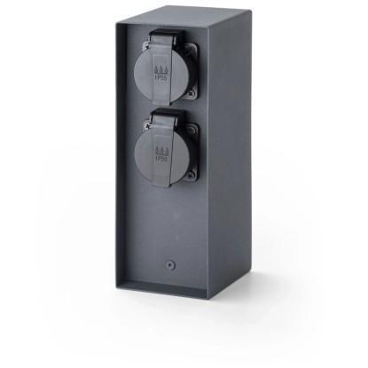 Schönenberger Smarte Energiesäule Schwarz 3 x T13 (HxBxT) 23 x 12,5 x 8,5 cm
