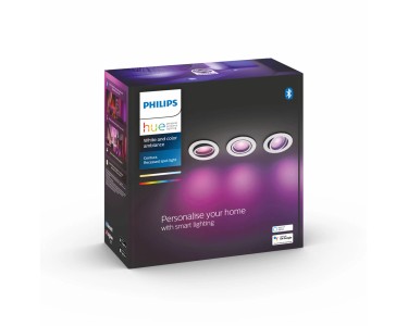 Philips Hue Faretti incasso White & Color Ambiance Centura rot. Bianco 3x 350  lm