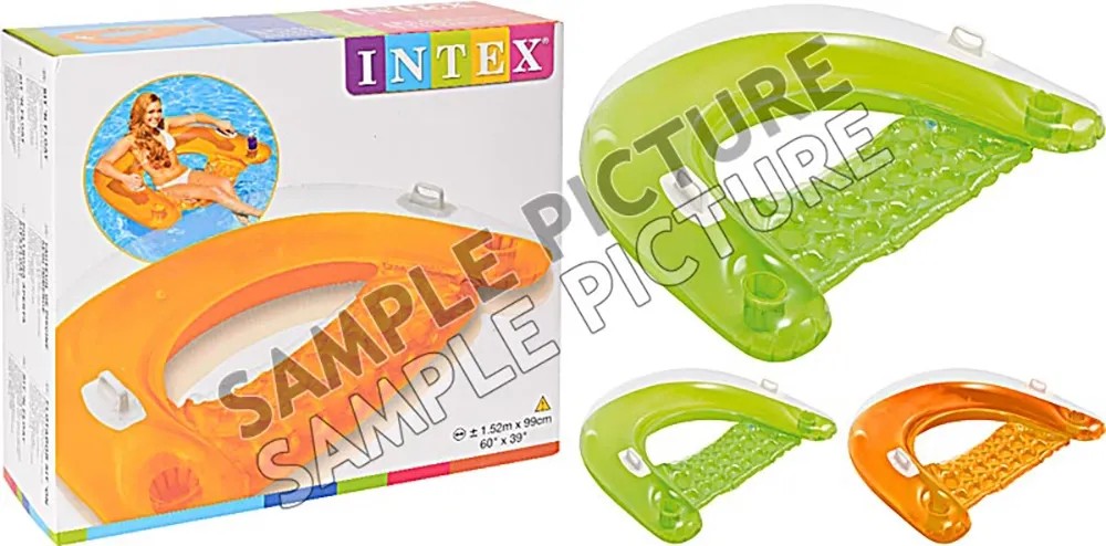Intex - 58859 chaise en vinyle gonflable ouverte avec dossier accoudoi... pas cher Intex - 58859 chaise en vinyle gonflable ouverte avec dossier accoudoi... pas cher