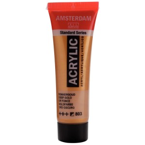 Tube de peinture acrylique Amsterdam Standard Series, couleur or, 20ml.