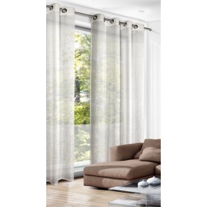 Tenda a occhielli strutturata color crema, 245x140 cm, della Neusser Collection. Tendaggio per finestre.